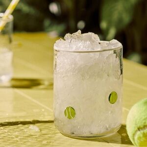 Anthropologie Icon Juice Glass- Tennis